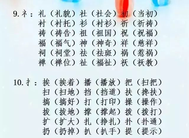 语文老师精心整理:小学"辨字组词" "加偏旁,组新字"