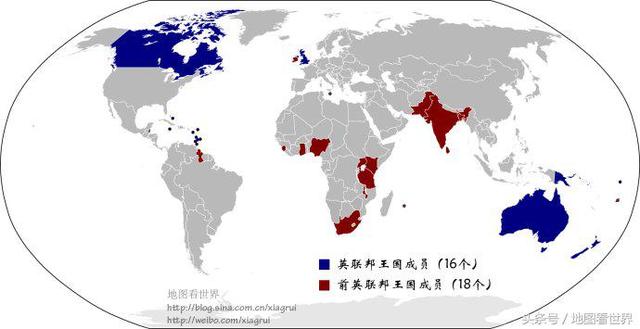 英联邦王国成员分布图英联邦国家成员分布图英联邦(commonwealth of