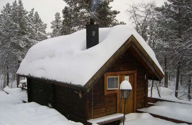 河南木屋雪景