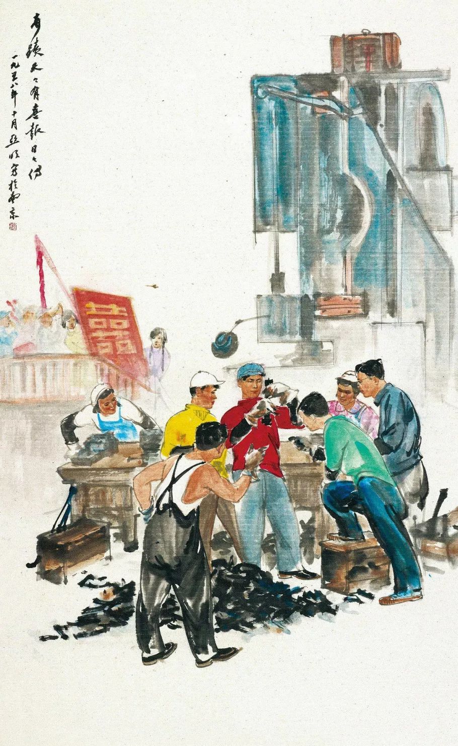 红色时代名家精品国画作品