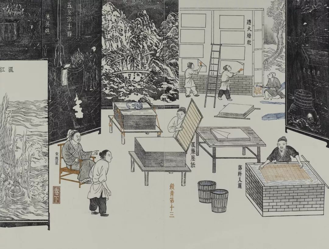 水印千年 汲古镌今 中国现当代水印版画个案探索六:作品《天工开物