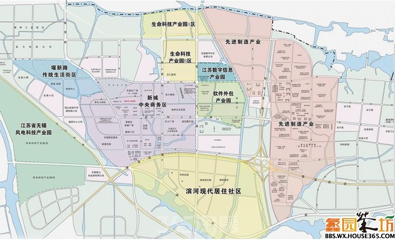 惠山新城区块规划图