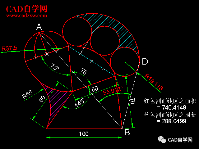 cad进阶级练习题及详细答案(83)