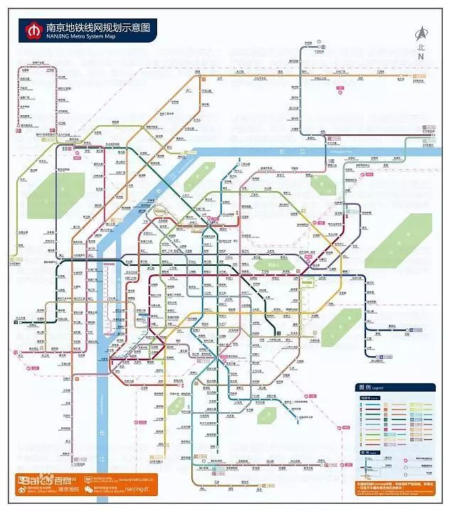 南京地铁现状及规划线路图