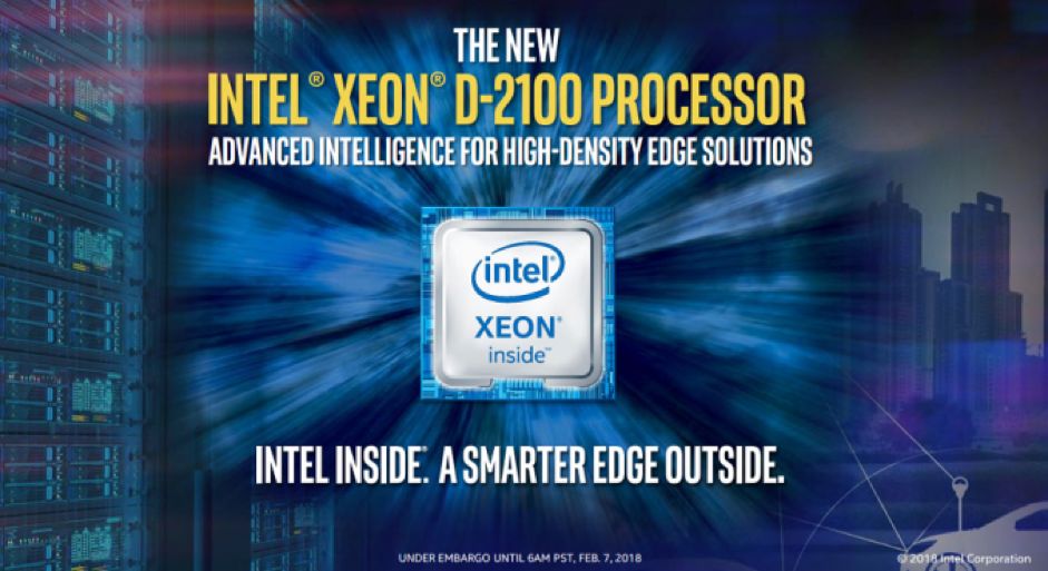 英特尔最近推出全新至强xeon d-2100处理器,官方声称这是"最快的低