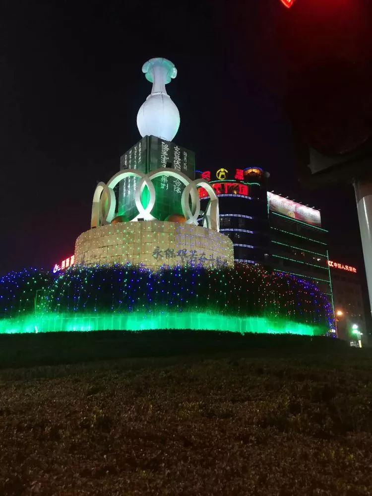 城市夜景看亮化春节汝州的夜就这么亮和靓