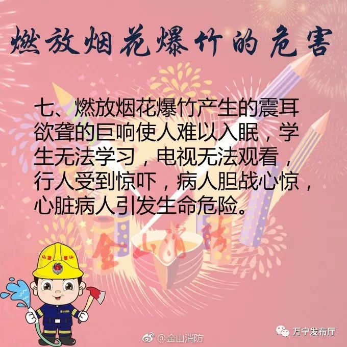 提示小心燃放烟花爆竹危害多附万宁禁放区域