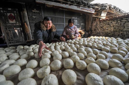 过年蒸人口馍是什么意思_蒸馍叶子是什么树(3)