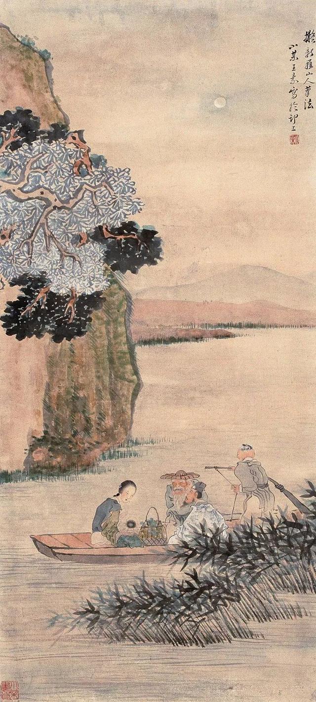 传世作品很多,人物画成就最大,上海博物馆所藏的《钟馗图》,是王素