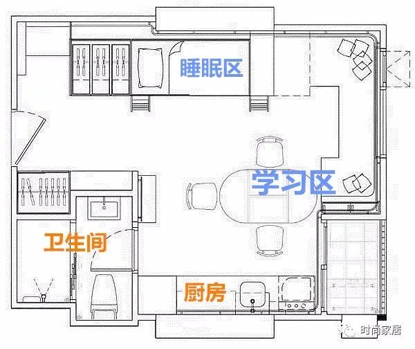 平面图最近曼谷大学为7 位穷困家庭的学生免费提供了一套特别的宿舍