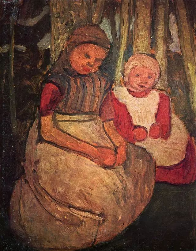 保拉·莫德松-贝克尔 paula modersohn-becker a child clutching a