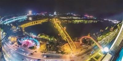 漳州一江两岸四桥夜景首秀 有大城市的即视感