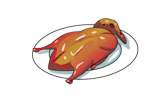 烤鸭: roast duck: 昆明人的年夜饭, it is impossible for kunming