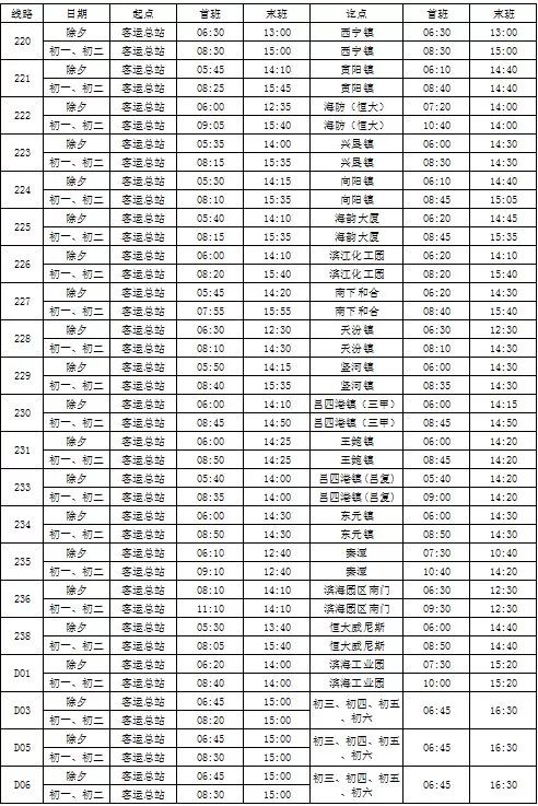 启东春节市区太堵2018年启东公交春节首末班次时间调整计划