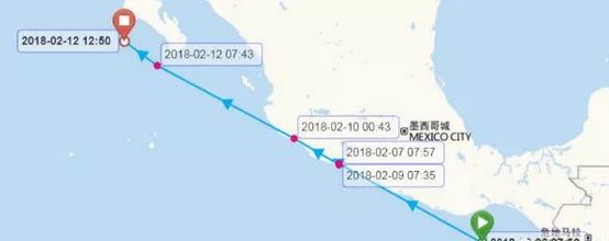 仍在停泊中,尽管此时她应该已经在下一个停靠港曼萨尼约(manzanillo)