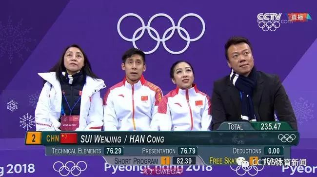 隋文静韩聪花样滑冰双人滑获银牌 仅落后冠军0.43分
