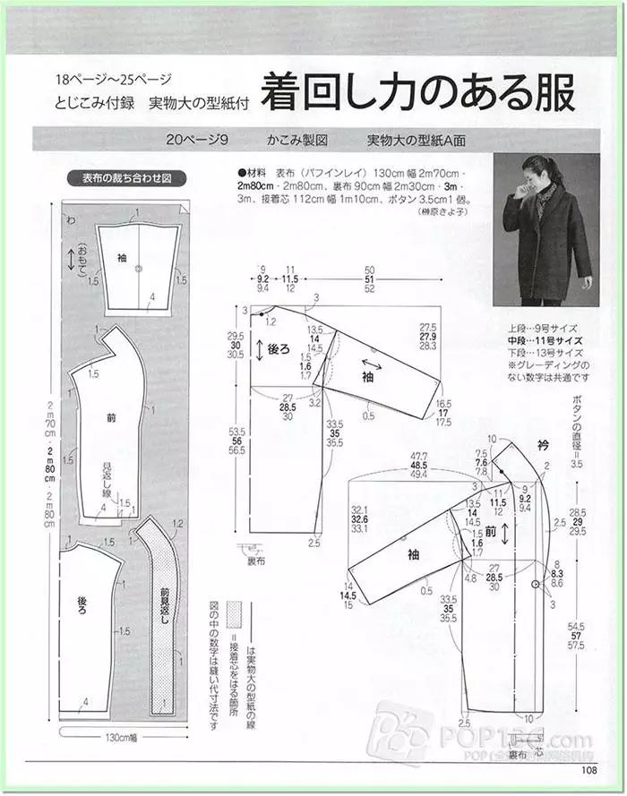 茧型大衣款式和纸样