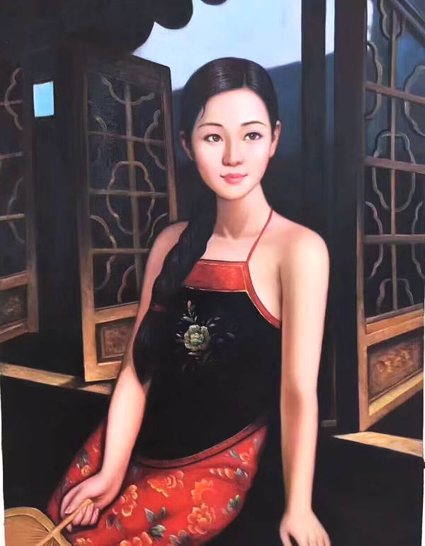 东方女性的美均在当代著名油画家曹雕写实作品中展示