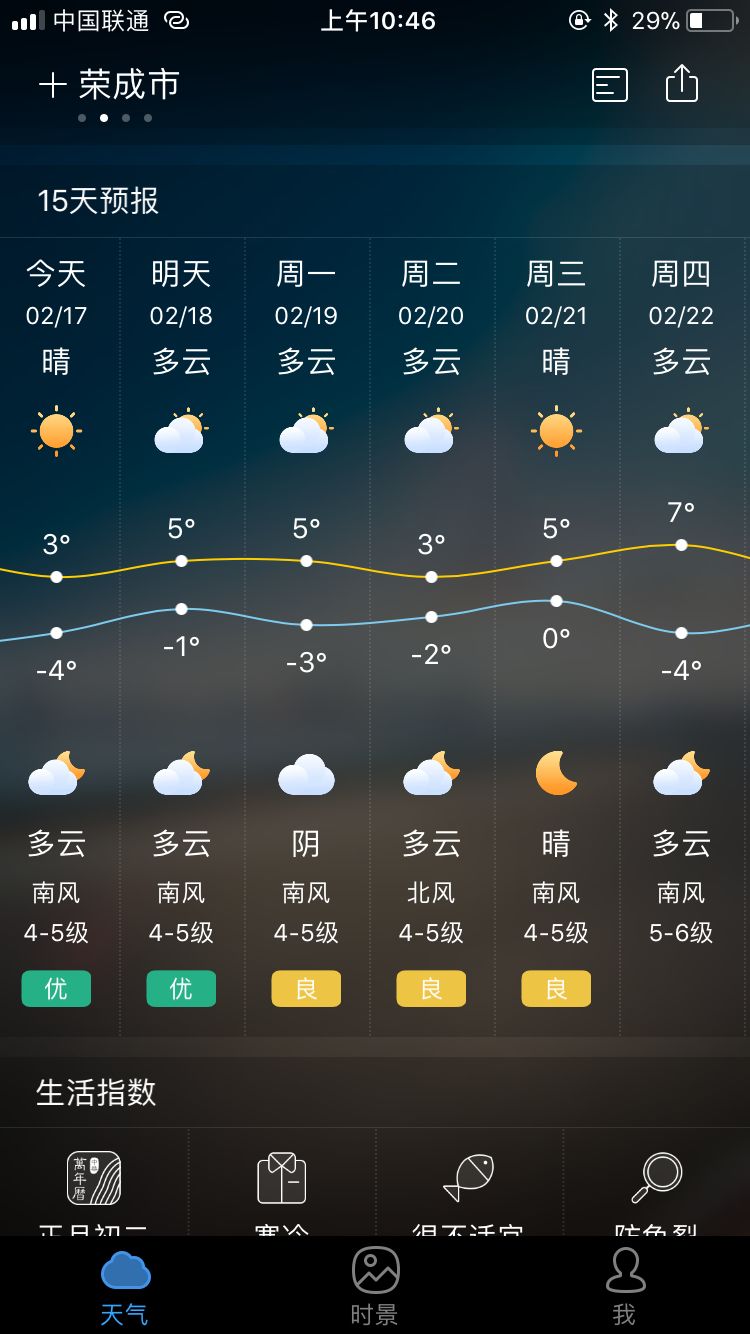 荣成未来一周天气