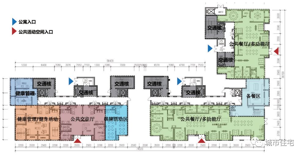 某集中独立型老年公寓总平面