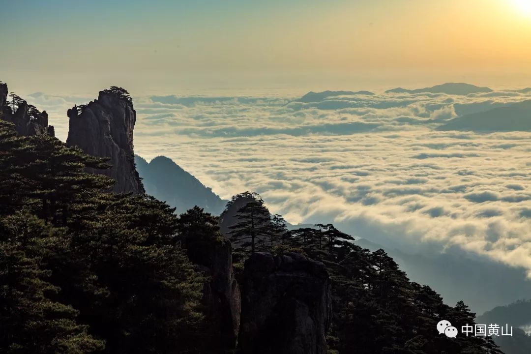 中国黄山 (今日黄山日出,云海醉游人) 2月17日正月初二,黄山风景区