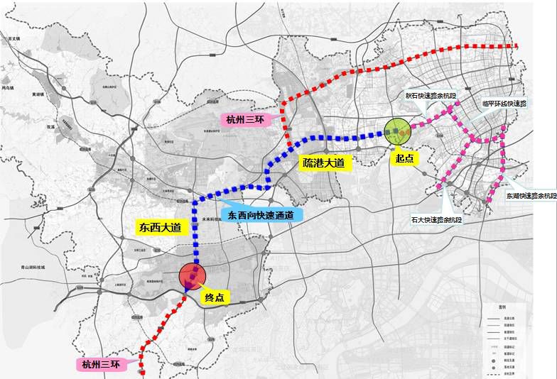 路线全长约34公里,其中仁和至老余杭段也是杭州中环的一部分,目前正在