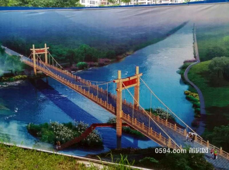 莆田绶溪公园又添新景,过溪桥于2018年2月份通了,可以上桥,看绶溪碧水