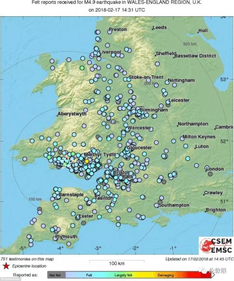 突发,威尔士地区发生十年来最强地震,4.4级!英国人有点high.