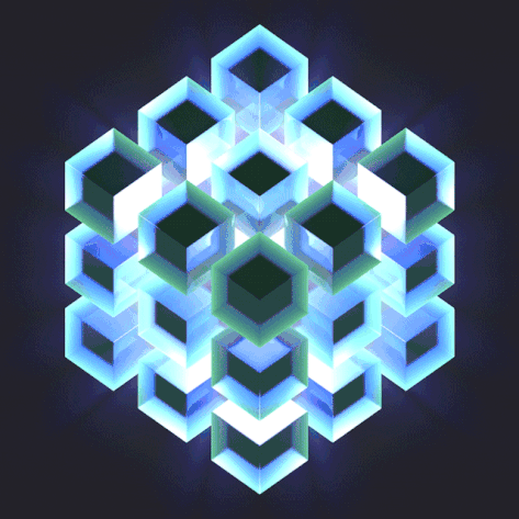 gif视觉艺术:一组几何立方体动图