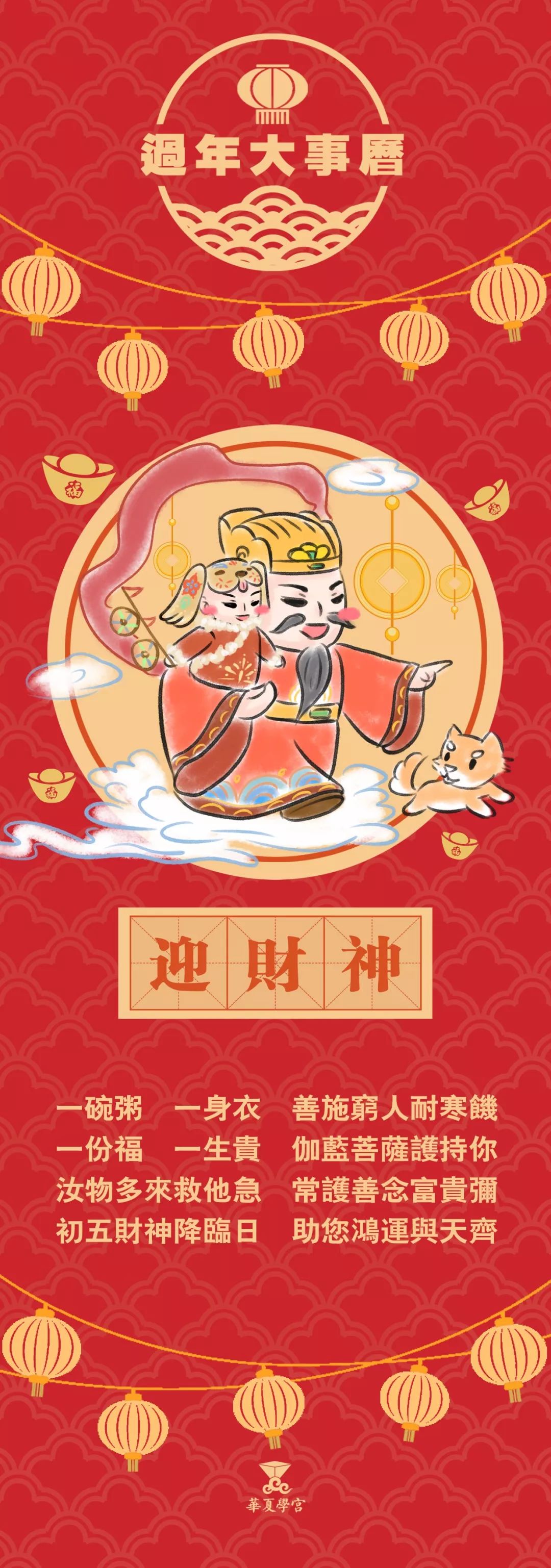 过年大事历|年初五 · 迎财神