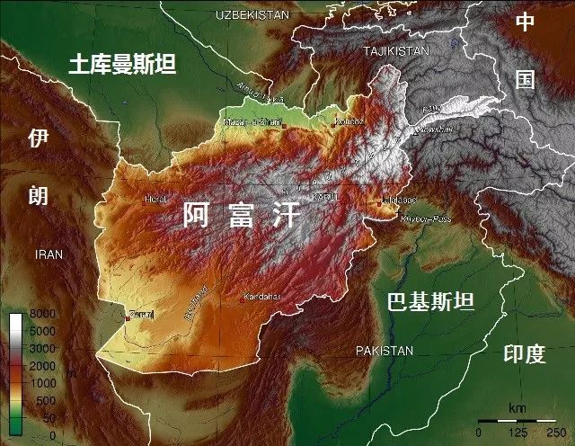 阿富汗地形地貌