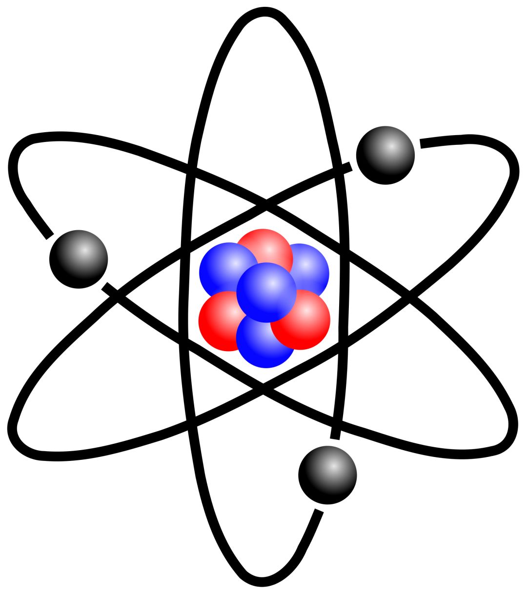电子按照一定轨道围绕着一个带正电荷的很小的原子核运转
