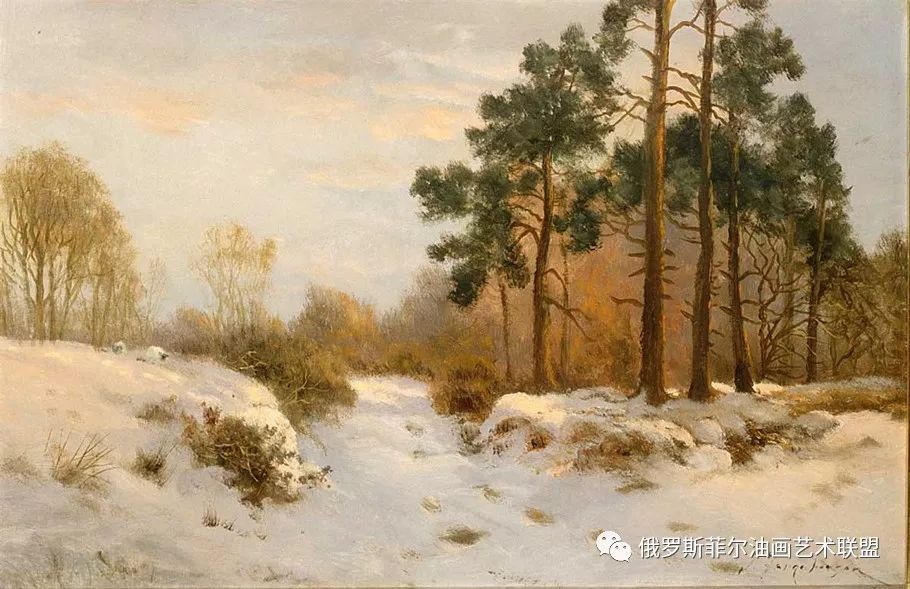 苏格兰风景画家约瑟·法夸尔松《牧羊人》油画欣赏(一