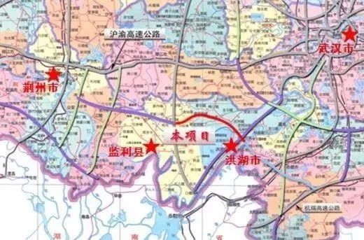 930公里,其中洪湖段45.552公里,监利段16.378公里,瞿家湾连接线长10.