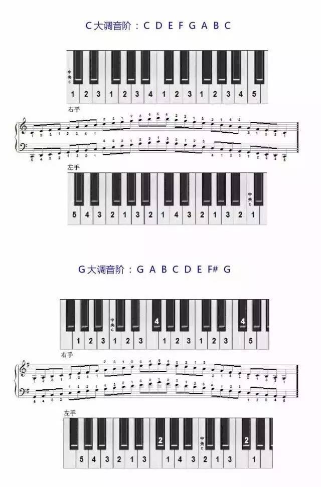 钢琴音协七级音阶琶音曲谱_钢琴音阶和琶音指法图(5)
