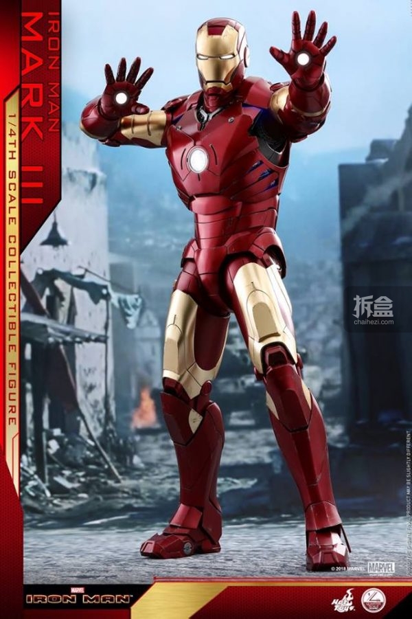 hottoys漫威电影钢铁侠钢铁侠mk3ironmanmarkiii可动人偶普通版豪华版