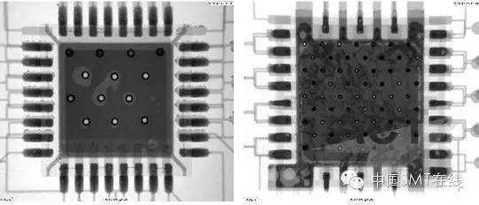 镍金表面处理的qfn中央焊盘焊点的形态变化和空洞