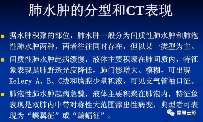 不同类型肺水肿的ct表现你都知道吗