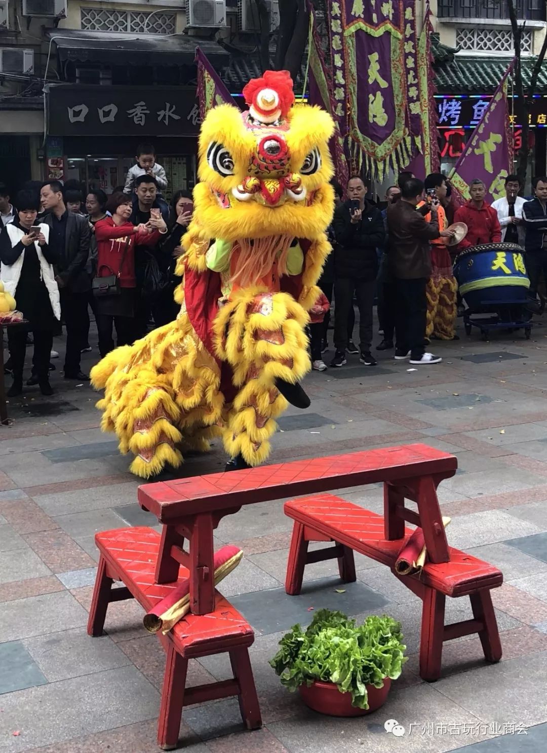 一年一度岭南古玩城开市醒狮及春茗活动年初十在岭南古玩城盛大开锣!