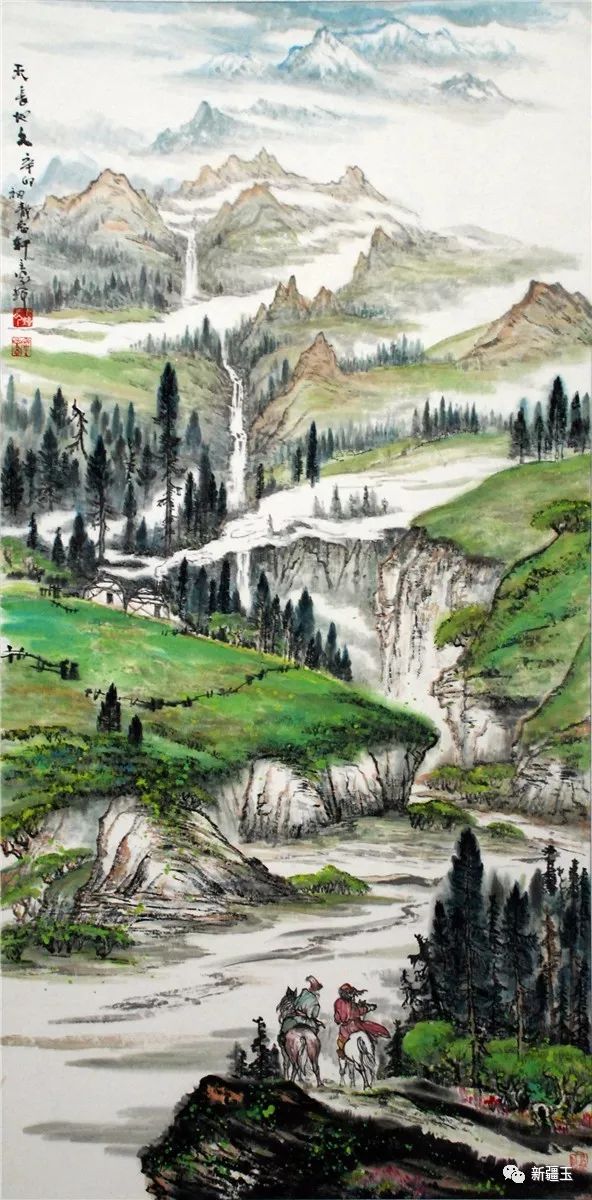 西域山水61周光辉国画艺术