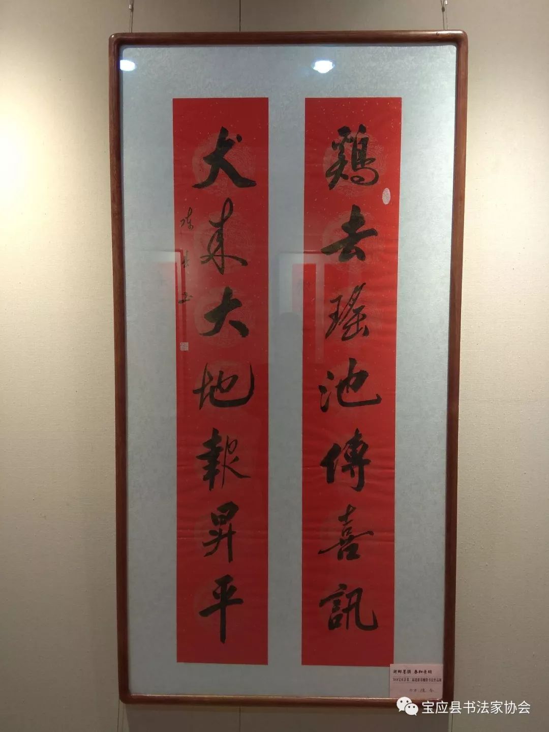 荷乡墨韵春和景明宝应县第二届迎新春楹联书法作品