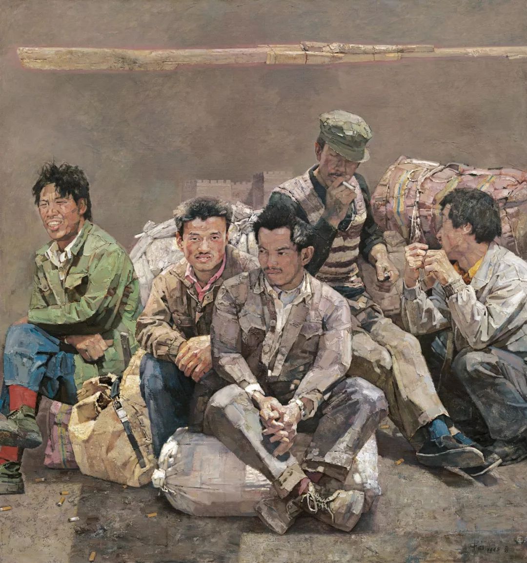 2009忻东旺《早点 200×190 布面油画 2004年获"第十届全国美展"