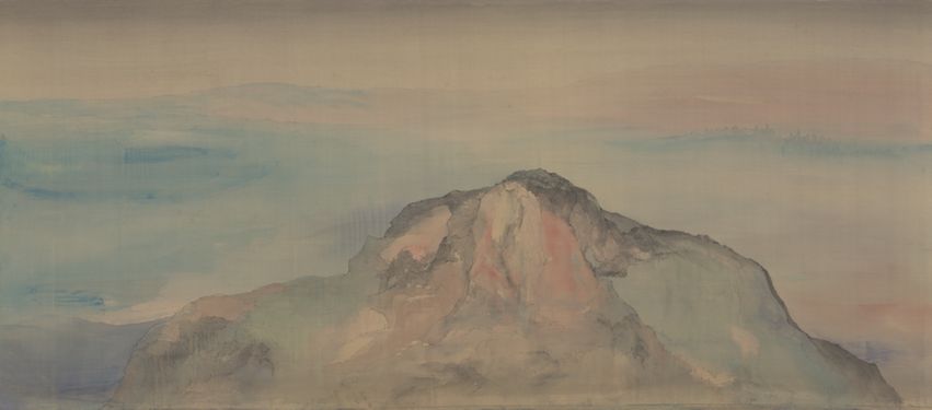 越过山丘 绢本设色 85x210cm 2017