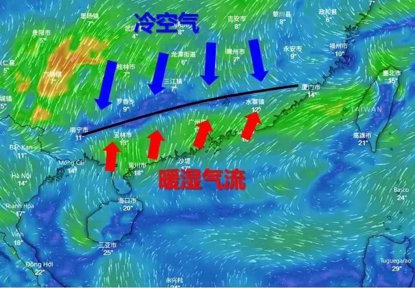 冷空气 暖湿气流