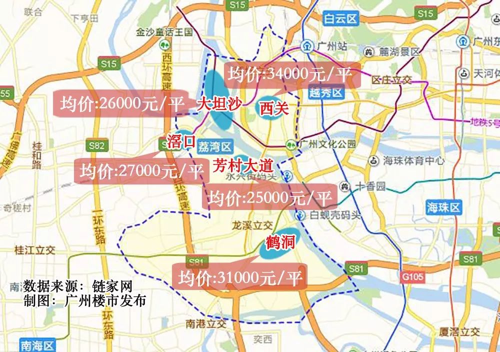 广州400多盘二手房最新报价出炉!(附房价地图)