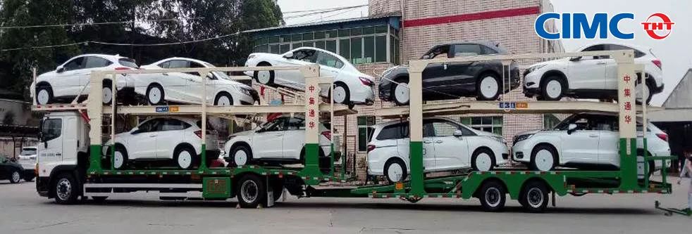 中集通华为商品车"零公里"运输提供全系列中置轴车辆运输车_搜狐汽车