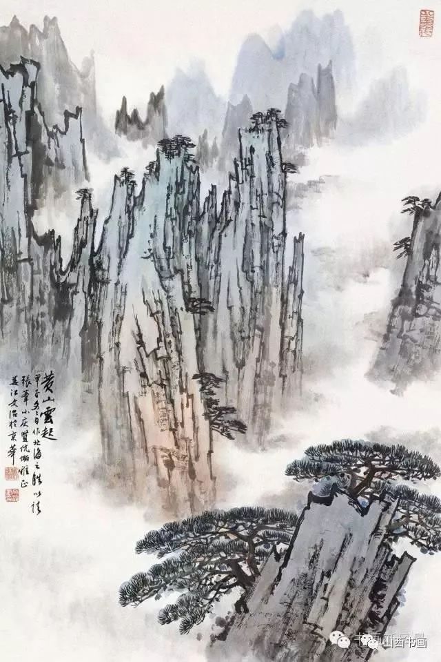 20世纪80年代以来,宋文治受泼墨泼彩等画风影响,借鉴青绿山水,浅绛