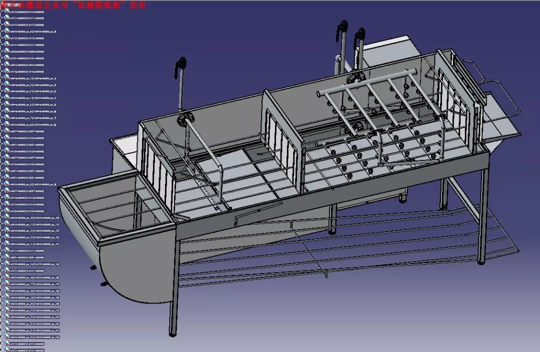 【非标数模】塑料筐清洗机3d模型图纸 stp格式