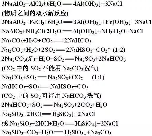 高中化学常考化学反应方程式五含氧酸碱盐