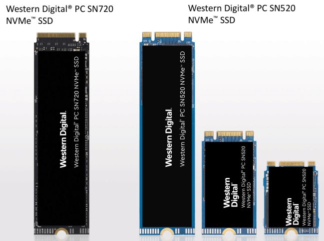 西部数据两款NVMe SSD新品- - SN520/SN720，最高容量达2TB